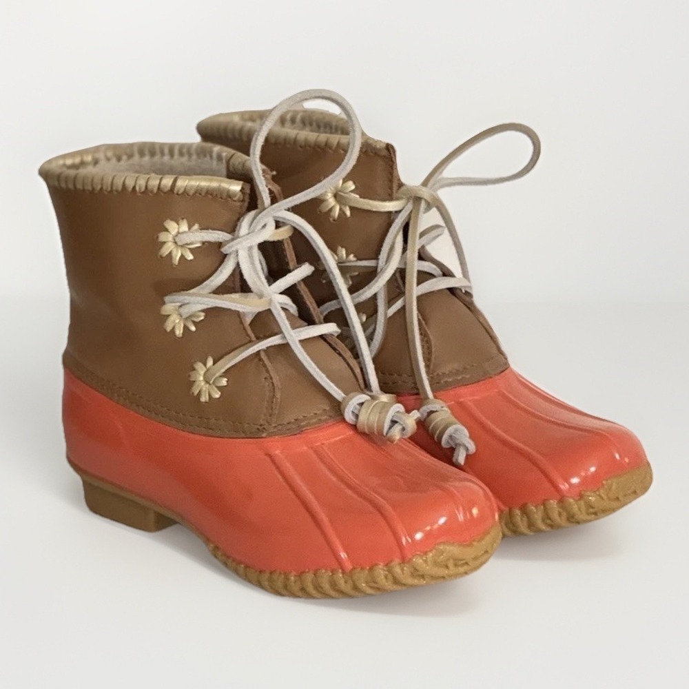 Jack Rogers Women's Chloe Classic Rain Duck Boots 6 M Coral Peach